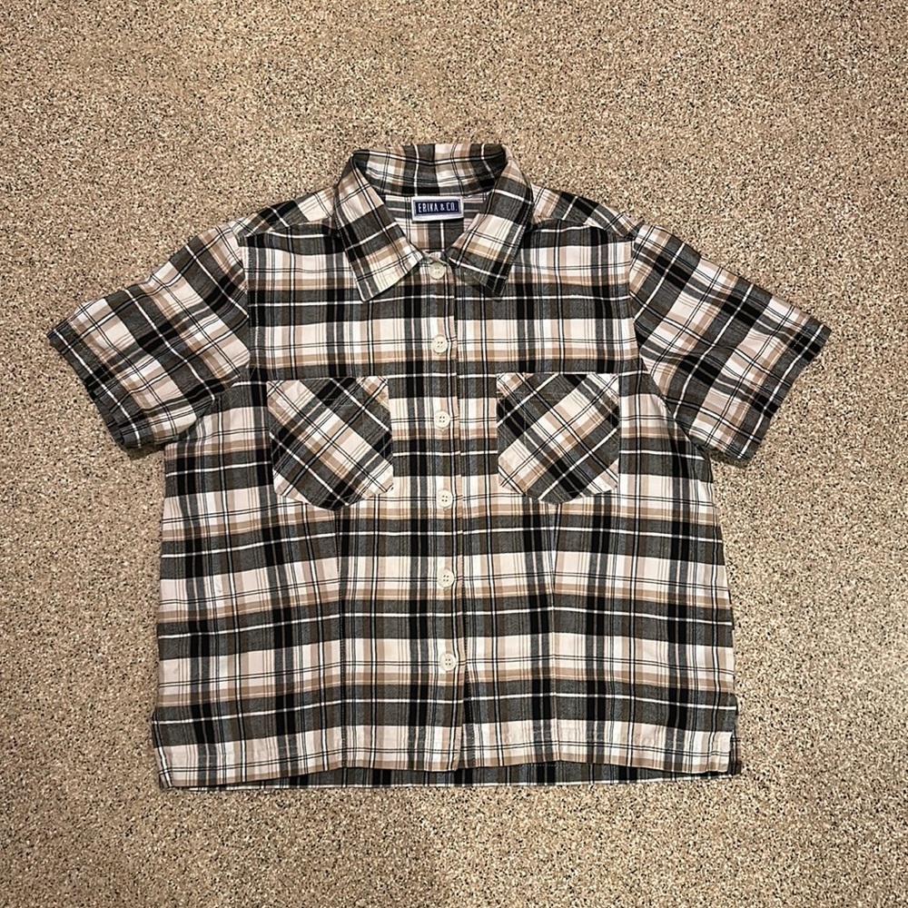 vintage plaid top